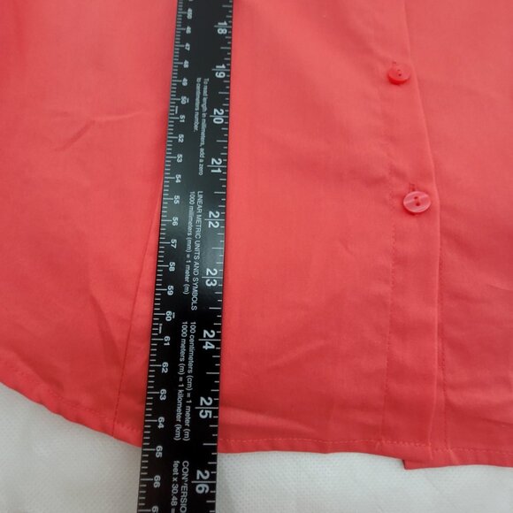 NEW Worthington Shirt Women’s 6 Scarlet Ibis Long Sleeve Button Fitted Stretch - Picture 6 of 11